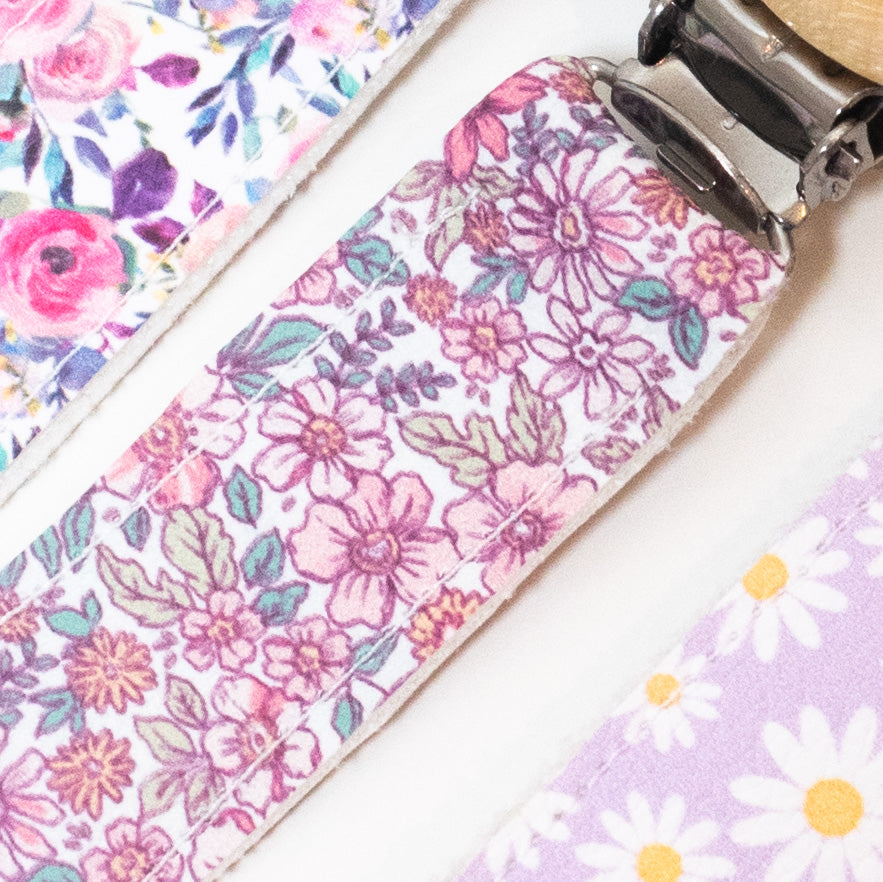 🍃 Personalised Vegan Leather Dummy Clips 👶🏼 HALF PRICE
