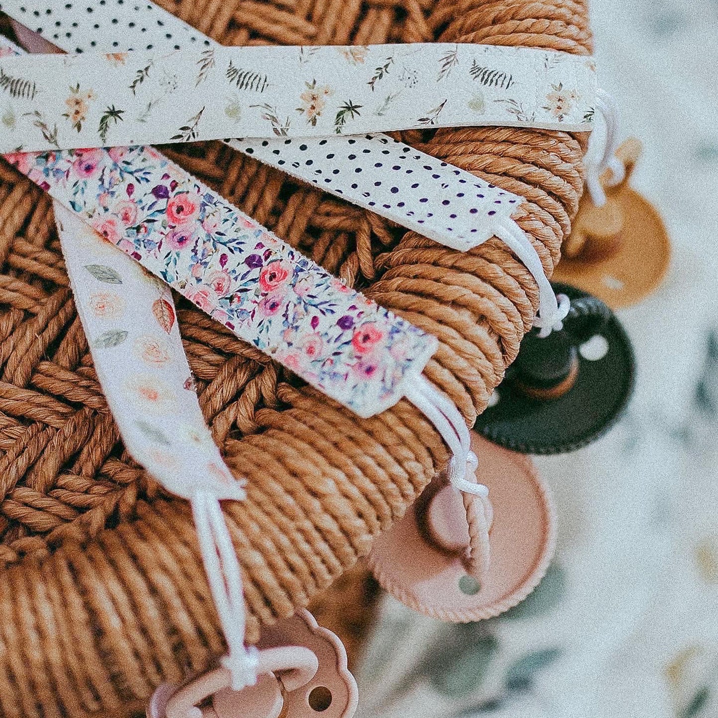 🍃 Personalised Vegan Leather Dummy Clips 👶🏼 HALF PRICE